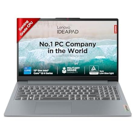Lenovo IdeaPad Slim 3 13th Gen Intel Core i5-13420H 15.6" (39.6cm) FHD 300 Nits Thin & Light Laptop (16GB/512GB SSD/Win 11/Office 21/1Yr ADP Free/Alexa/3 Month Game Pass/Grey/1.62Kg), 83EM0026IN